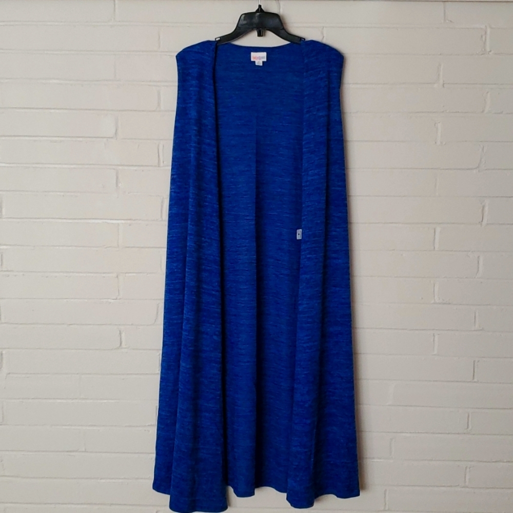 LulaRoe Joy Vest sapphire blue